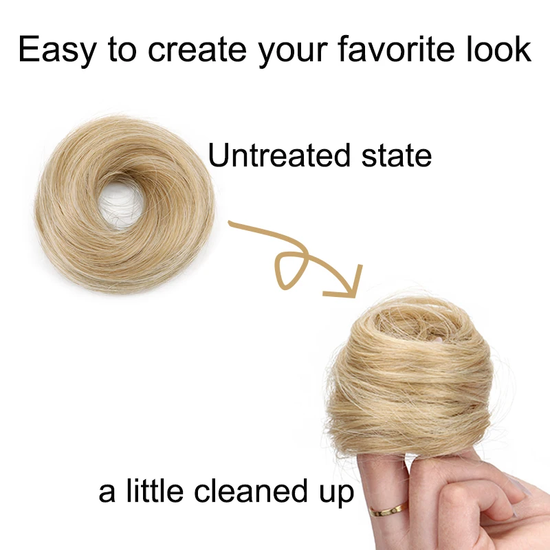 Moño despeinado sintético WIGSIN con elástico, recogido elegante para mujeres, accesorio de cabello para uso diario 5