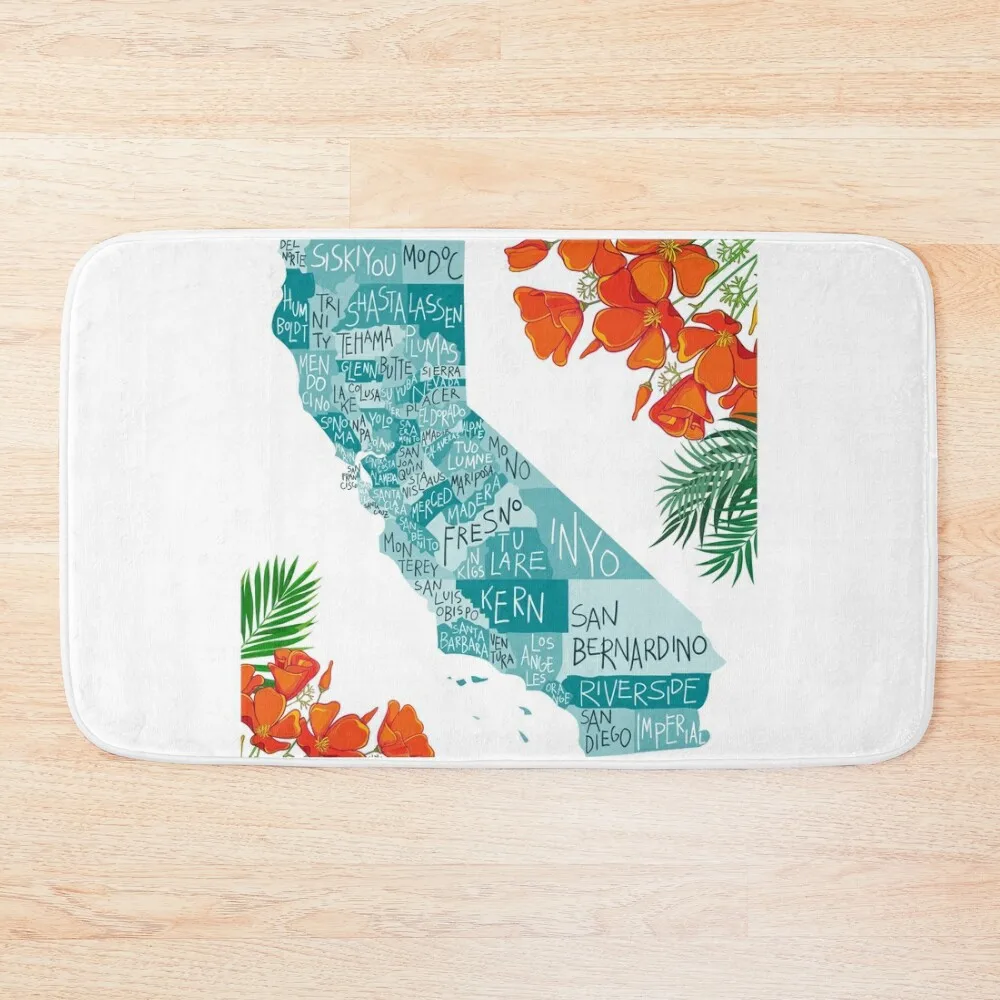 

Beauty California Bath Mat Floors For Bathroom Carpet Anti Slip Rooms Anti-Slip Shower Mat