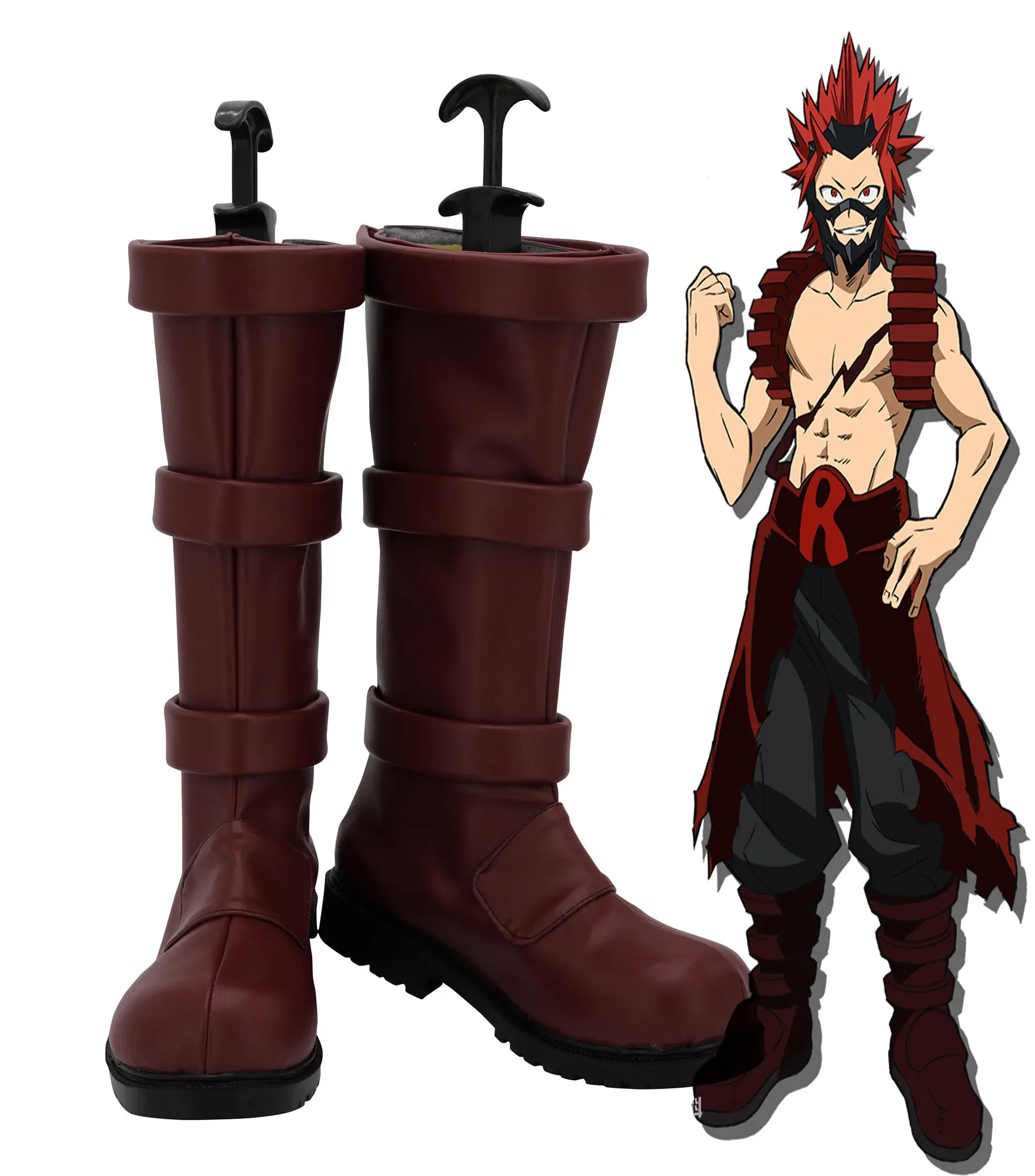 

Game Anime Shoes My Hero Academia Eijiro Kirishima Custom Made Cosplay Boots Halloween Costume Accessories Props Made