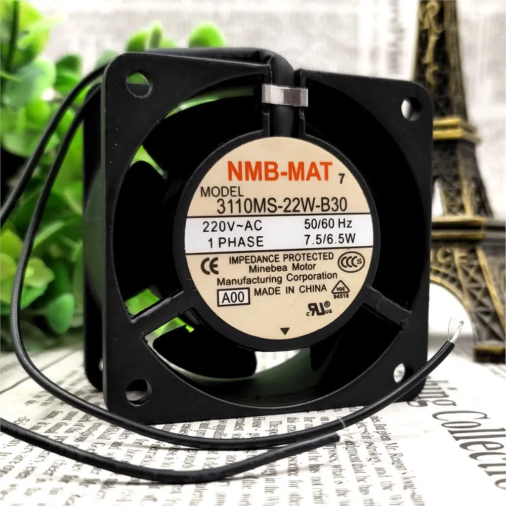 AC 220V Fan for NMB 3110MS-22W-B30 60mm High-Temperature Resistant Cooling Fan, 7.5W, Aluminum Frame for Wine Cabinet
