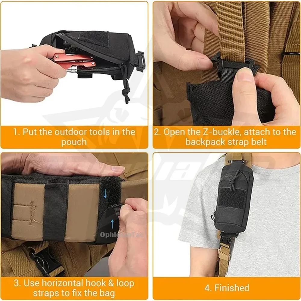 Outdoor Shoulder Bag Backpack Sundry Accessories Bag 900D Nylon EDC Medical Bag Travel Hiking Hunting Equipment image 5