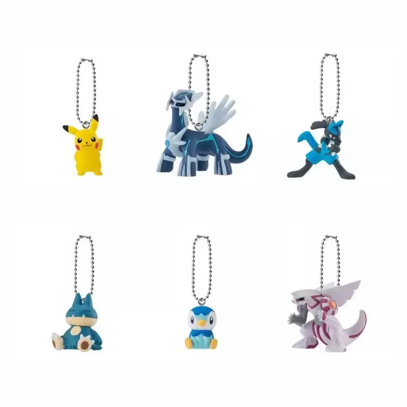 BANDAI Anime Pokemon Gashapon Dialga Piplup Pikachu Gonbe Decorative Pendants Gifts or Collection Action Figure Model Toys