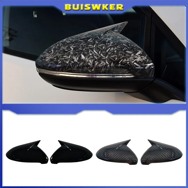 

For VW Golf 7 MK7 MK7.5 GTI R GTE GTD 2014-2019 Side Mirror Cap Cover Rearview Mirror Housing Cover case tools black accessories