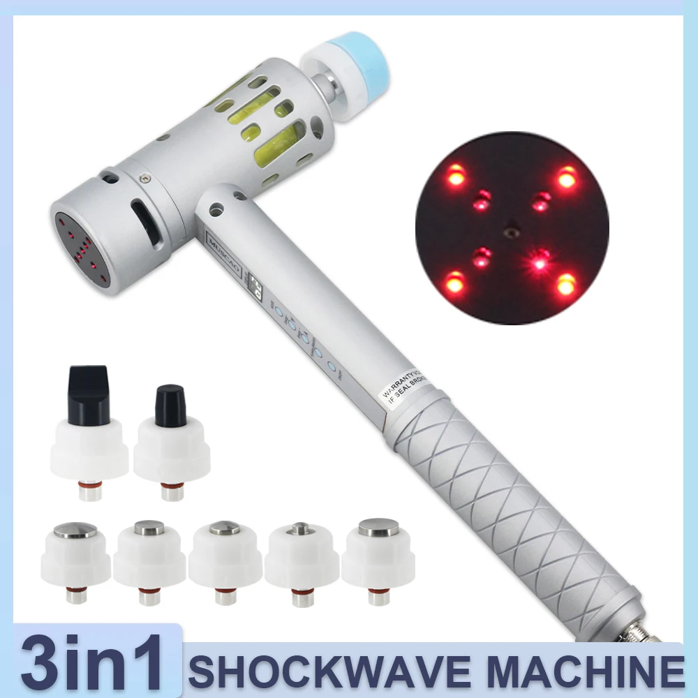 3in1 Shockwave Therapy Machine Adjustable Spine Chiropractic Correction Effectively Adjust Pains Body Relax Portable