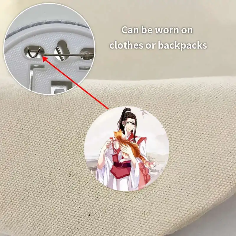 ون نينغ مو داو زو شي لعبة أنيمي شخصية شارة بروش مرساة الأجهزة الطرفية دبوس صفيح تذكارية الإبداعية هدية لصديق