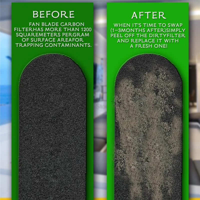 ABVA-Ceiling Fan Filters For Ceiling Fan Effectively Purified Air Of Common Room Contaminants