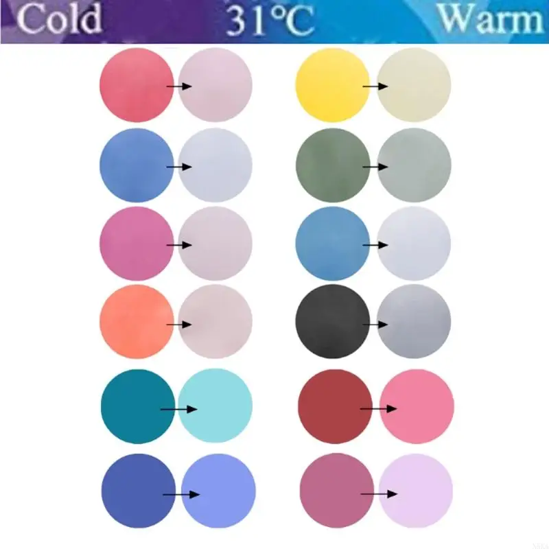 N5KA 10g Thermochromic 31 Degree Pigment Temperature Color Changing Powder Nails Decorations DIY Resin Art Crafts Accessories