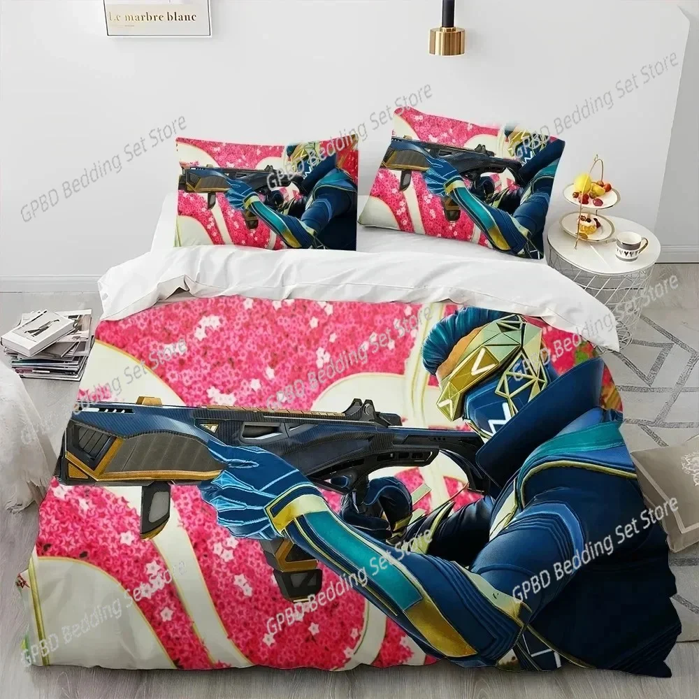 3D Print A-Apex Legends Comfortable Duvet Quilt Cover Pillowcase Bedding Set Children Bedroom Decoration Home Textile