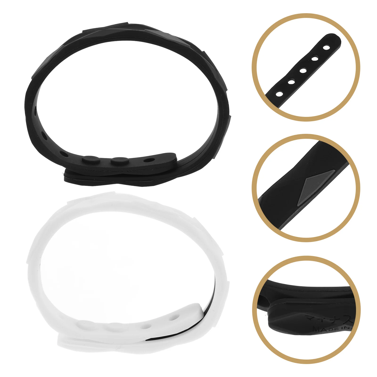 

2Pcs Silicone Anti Static Sports Wristband Adjustable Waterproof Wrist Strap for Men Women Electrostatic Discharge Winter