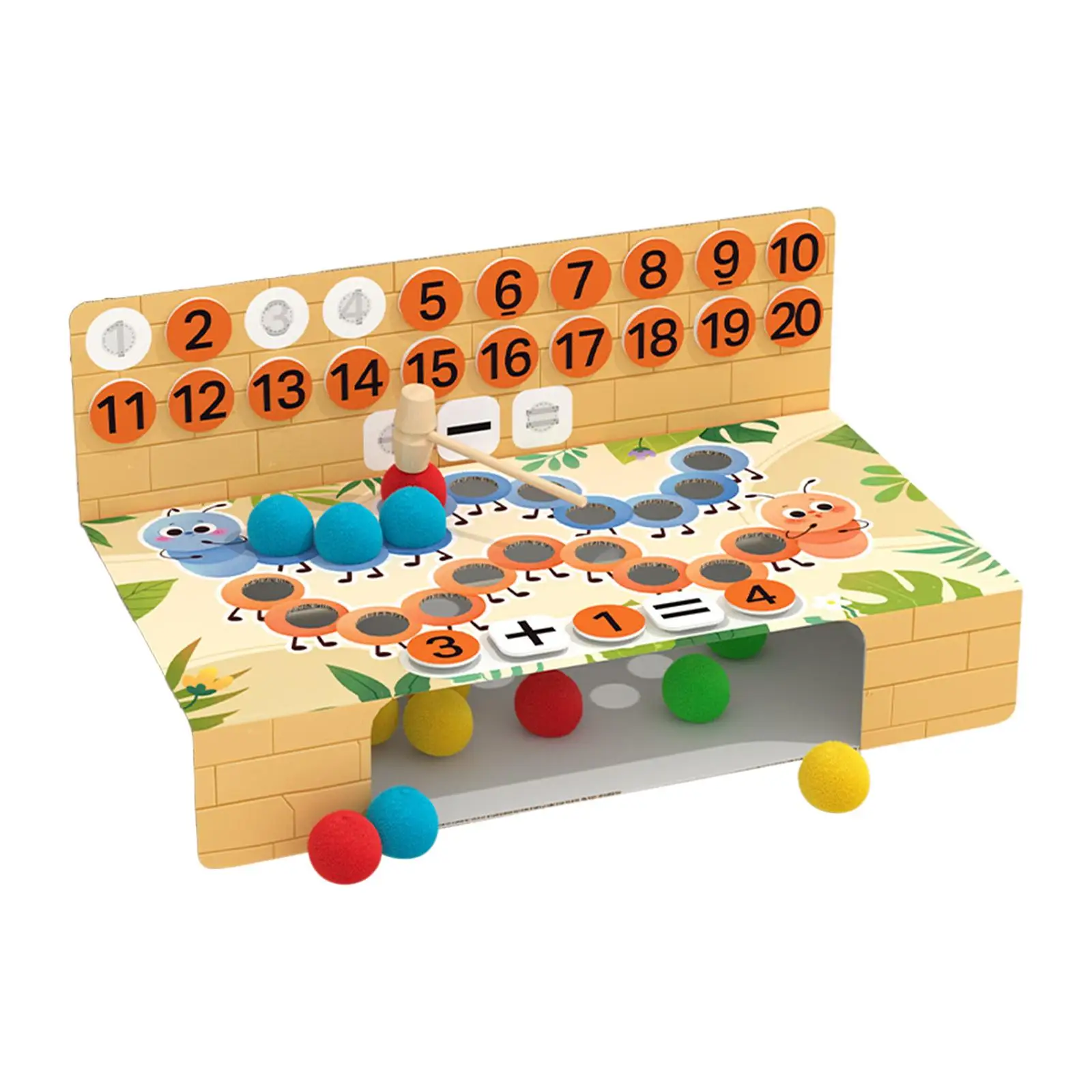 Pounding Bench Math Board, Cognition, Matching Teaching Aids Sensory Learning Toys Add Subtract Pounding Toy,