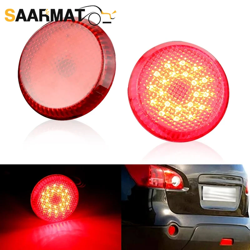 2PCS Tail Rear Bumper Reflector Light Brake Lamp For Toyota Corolla 2007 2008 2009 2010 For Nissan Qashqai/Trail Car Accessories