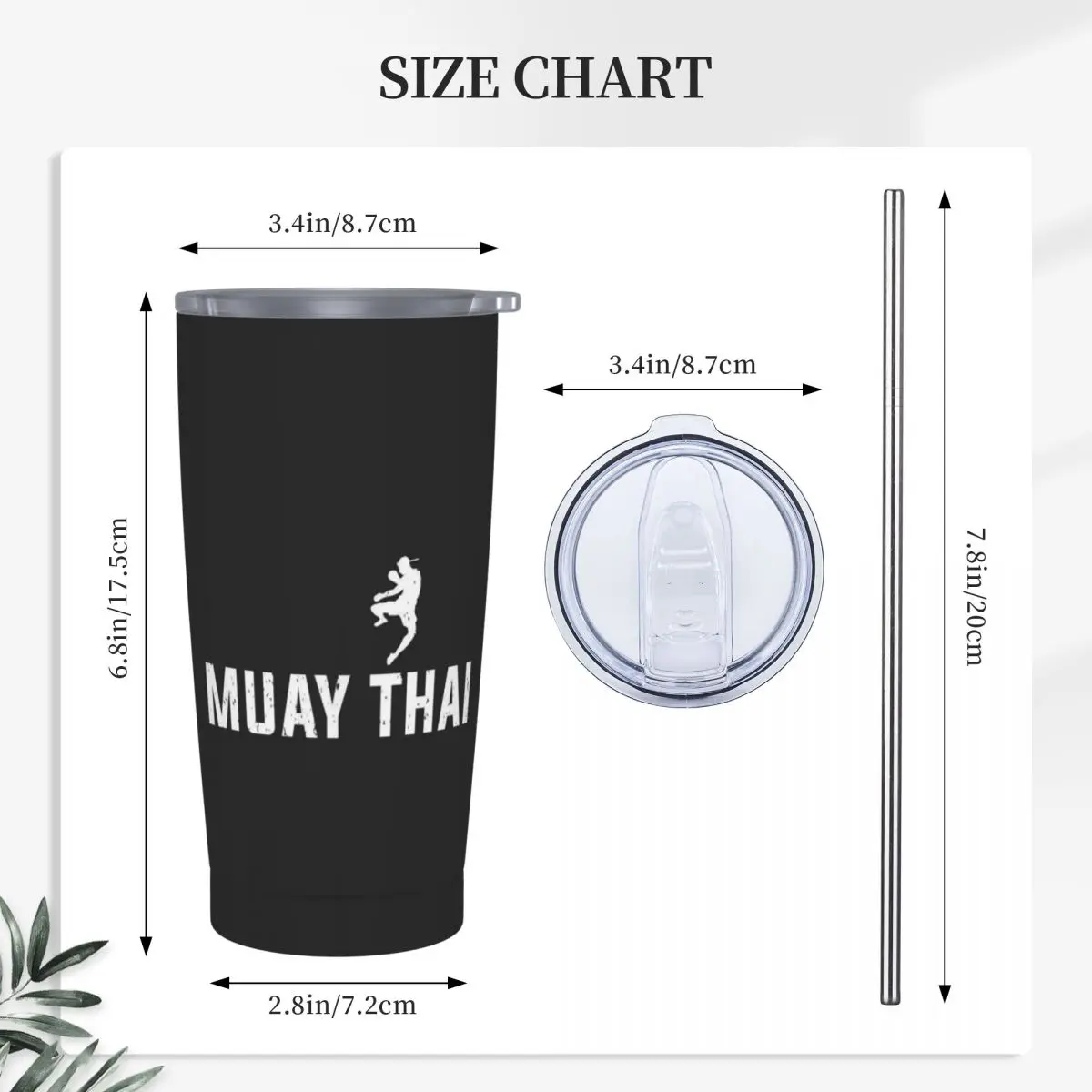 Muay Thai Gloves Thailand Boxing Fighter College Stainless Steel Tumbler Vacuum Insulated Mug Thermal Cold Cup Straw With Lid