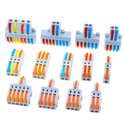 5PCS Quick Cable Splitter Push-in Wire Connector Universal Compact Conductor Wiring Terminal Block For ELECTRICAL Connection