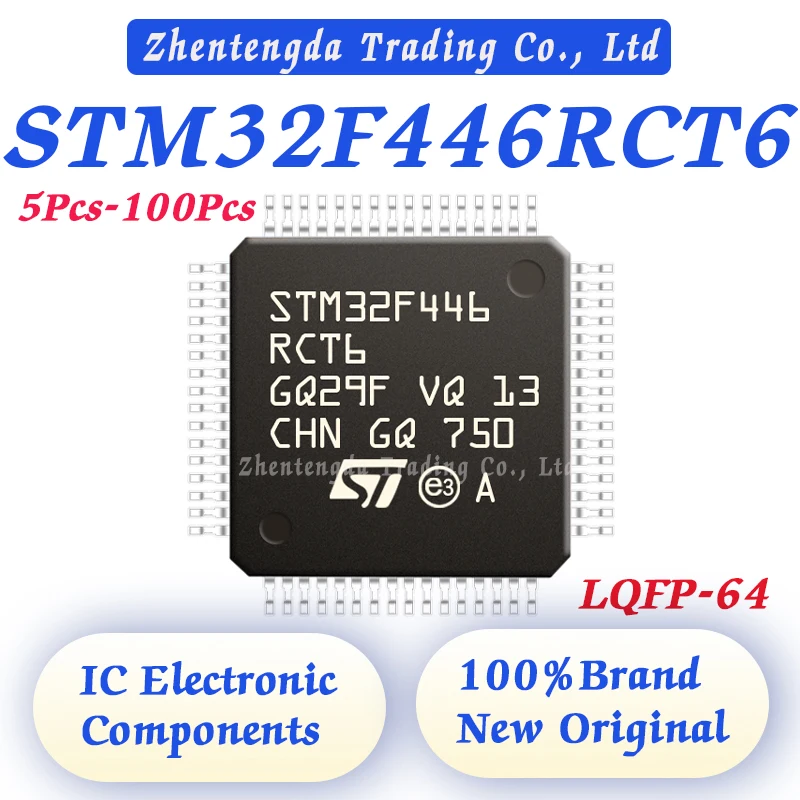 5Pcs-100Pcs STM32F446RCT6 STM32F446RC STM32F446R STM32F446 STM32F 446RCT6 STM32F STM32 STM IC MCU 32BIT 256KB FLASH 64LQFP