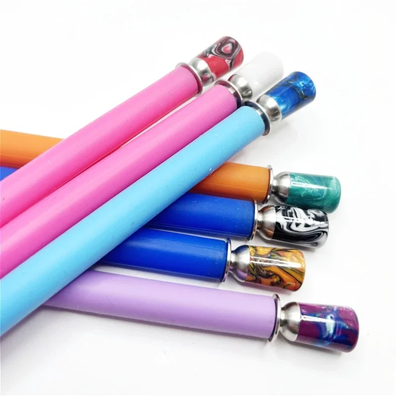 1 قطعة 510 من الفولاذ المقاوم للصدأ مع وصلة من القش على شكل قبعة من الراتنج