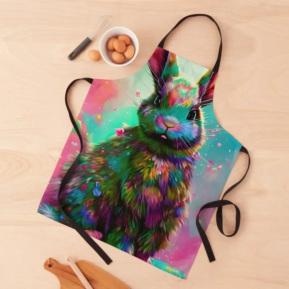 

Flower Bunny Apron Korean professional hairdresser Kids Women's Kitchen Apron