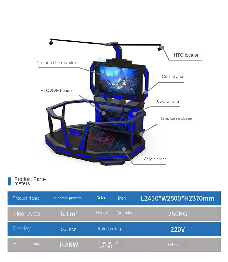 vr construction site safety experience museum walking platform eight-degree space fire simulation education equipment