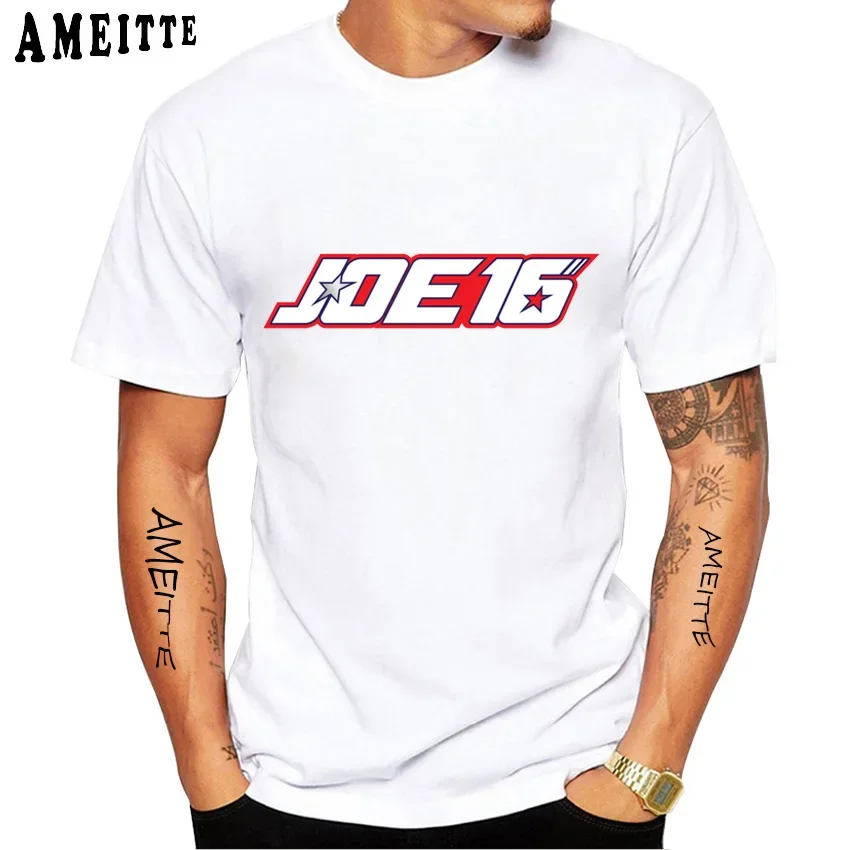 Joe Roberts 16 Motorbike GP Racing T-Shirt New Men Short Sleeve Boy Adventure Sport Casual White Tops Motorcycle Rider Tees