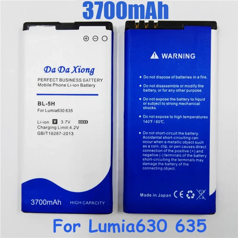 3700mAh BL-5H BL5H Li-ion Phone Battery For Nokia Lumia 630 635 636 638 Lumia630 RM-977 RM-978 RM 977 978