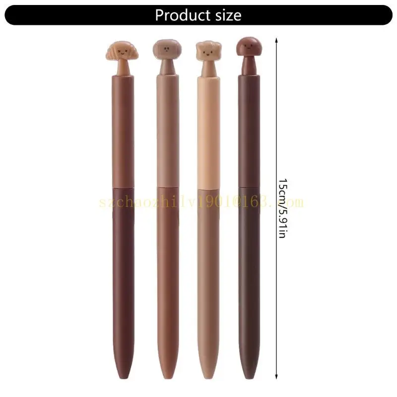 62ka 4pcs twist acción gel pluma 0.5 mm dibujos animados gel pan para estudiantes para adultos escritos