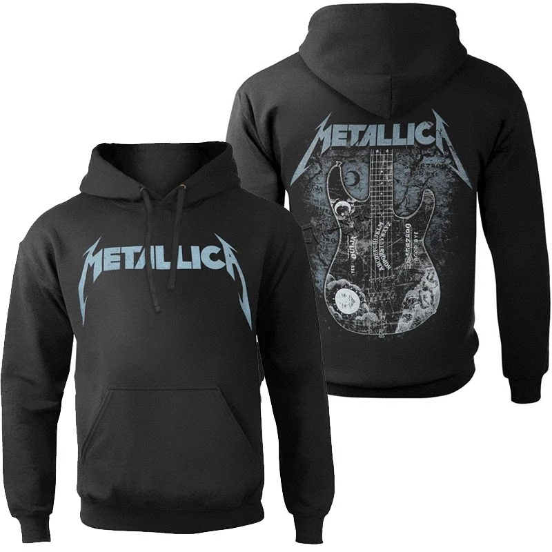 Angesagtes Herbst-Winter Metallica Rock Band "King of Metal" Dark-Themed American High Street Kapuzenpullover für Herren – Detail 2