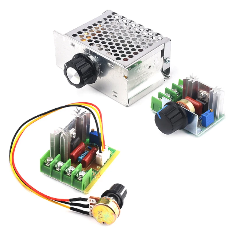 Tyrystor dużej mocy 2000W napięcie elektroniczne AC 220V regulator ściemnianie prędkość regulacja temperatury pokrętło sterowanie przełącznikiem