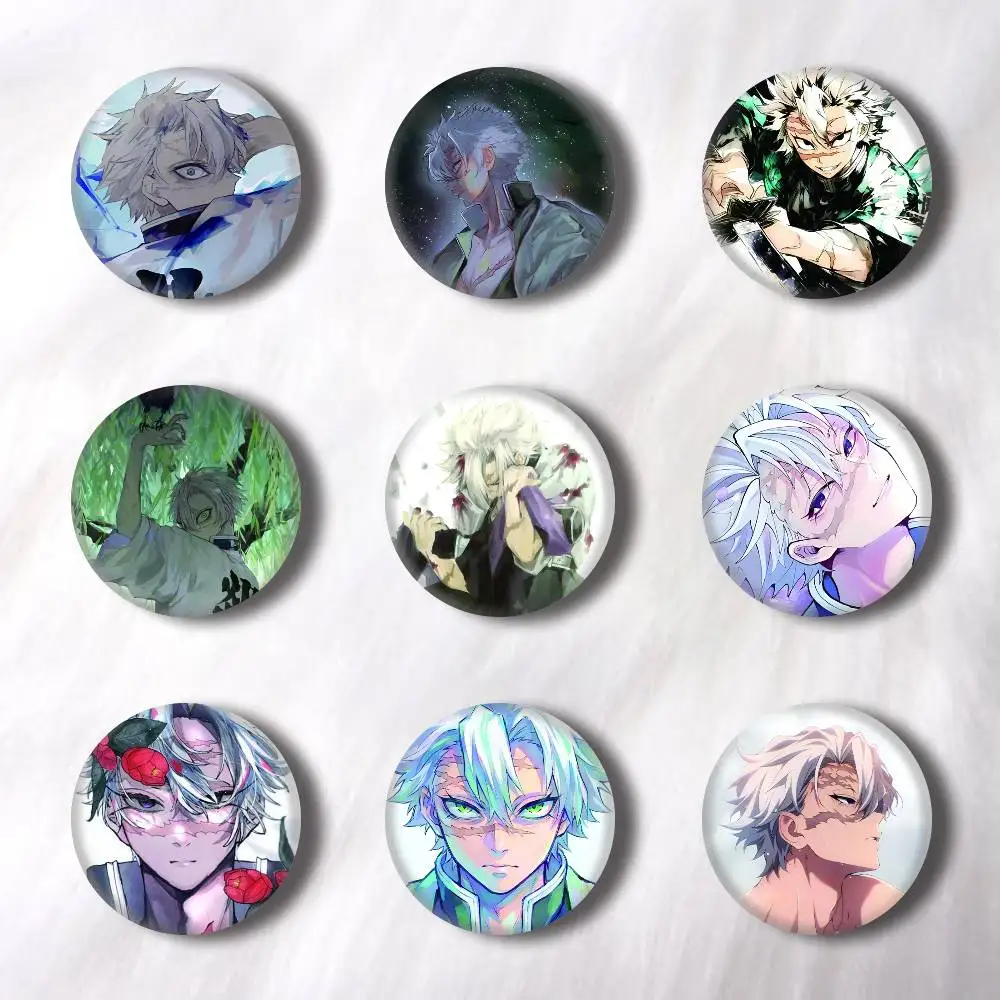 Anime Shinazugawa Creative Round Button Badges Pin Brooch Backpack Jewelry Gift