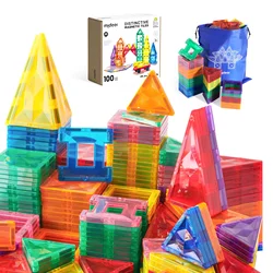 Mideer CT1223 children's magnetic piece color window building blocks magnetic tiles building blocks