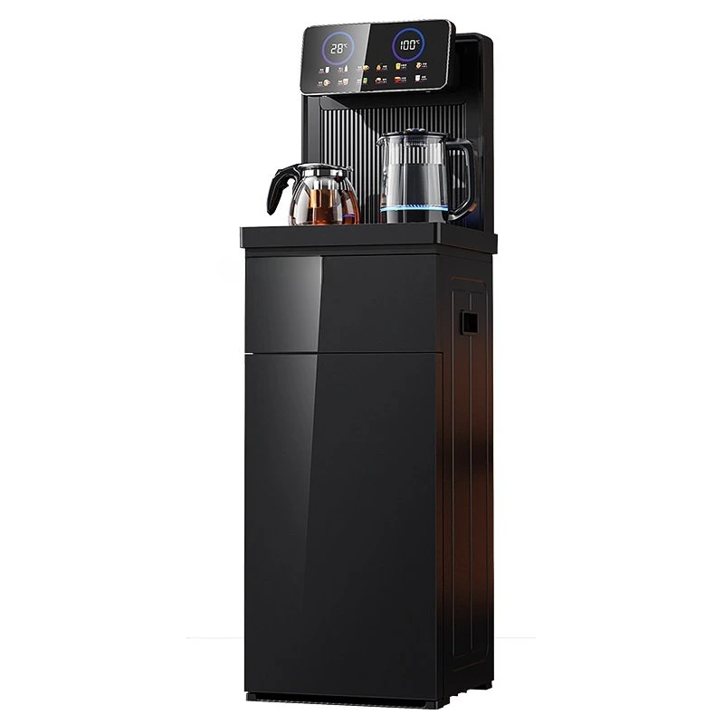 Household intelligent vertical water dispenser with a bucket under it, multi-functional fully automatic 2026 new tea bar machine