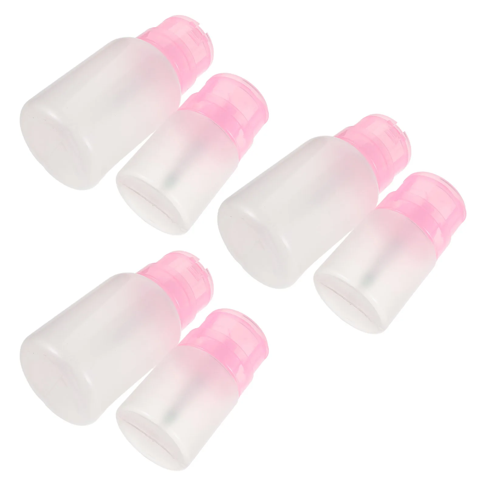 

6Pcs Nail Polish Remover Dispenser 60ml 220ml Empty Push Pump Bottle Precise Dosing One Hand Operation Makeup Remover Dispenser