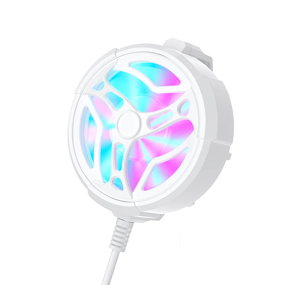 Universal RGB Mini โทรศัพท์พัดลมระบายความร้อน USB หม้อน้ํา Turbo Hurricane เกม Cooler เครื่องมือสําหรับ iPhone Samsung Xiaomi Redmi Huawei Nova