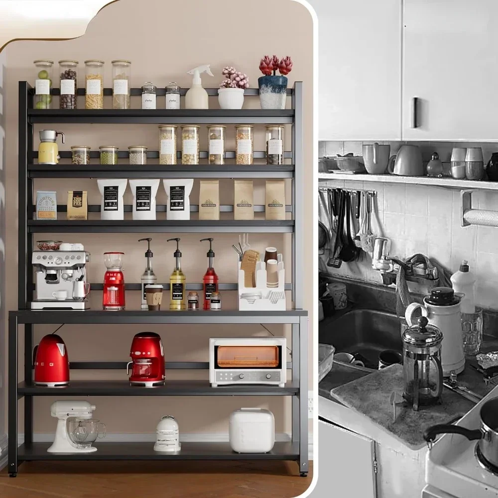 

For kitchen with storage room, 6-story 47 inch wide (47.2 inches wide x 15.7 inches deep x 70.8 inches high) kitchen bracket,