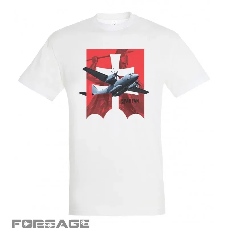 Spartan Cross C-27J Tactical Transport Aircraft T-Shirt. Summer Cotton Short Sleeve O-Neck Mens T Shirt New S-3XL