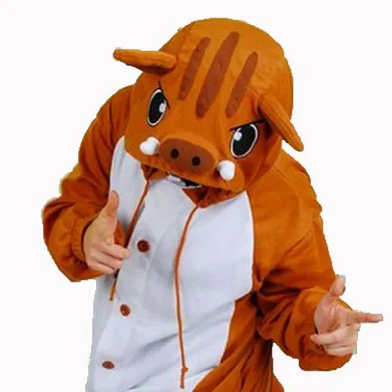 

Fashion Animal Onesie Soft Breathable and Comfortable Pajamas Kugurumi Cute Wild boar Cosplay Costume For Halloween Party