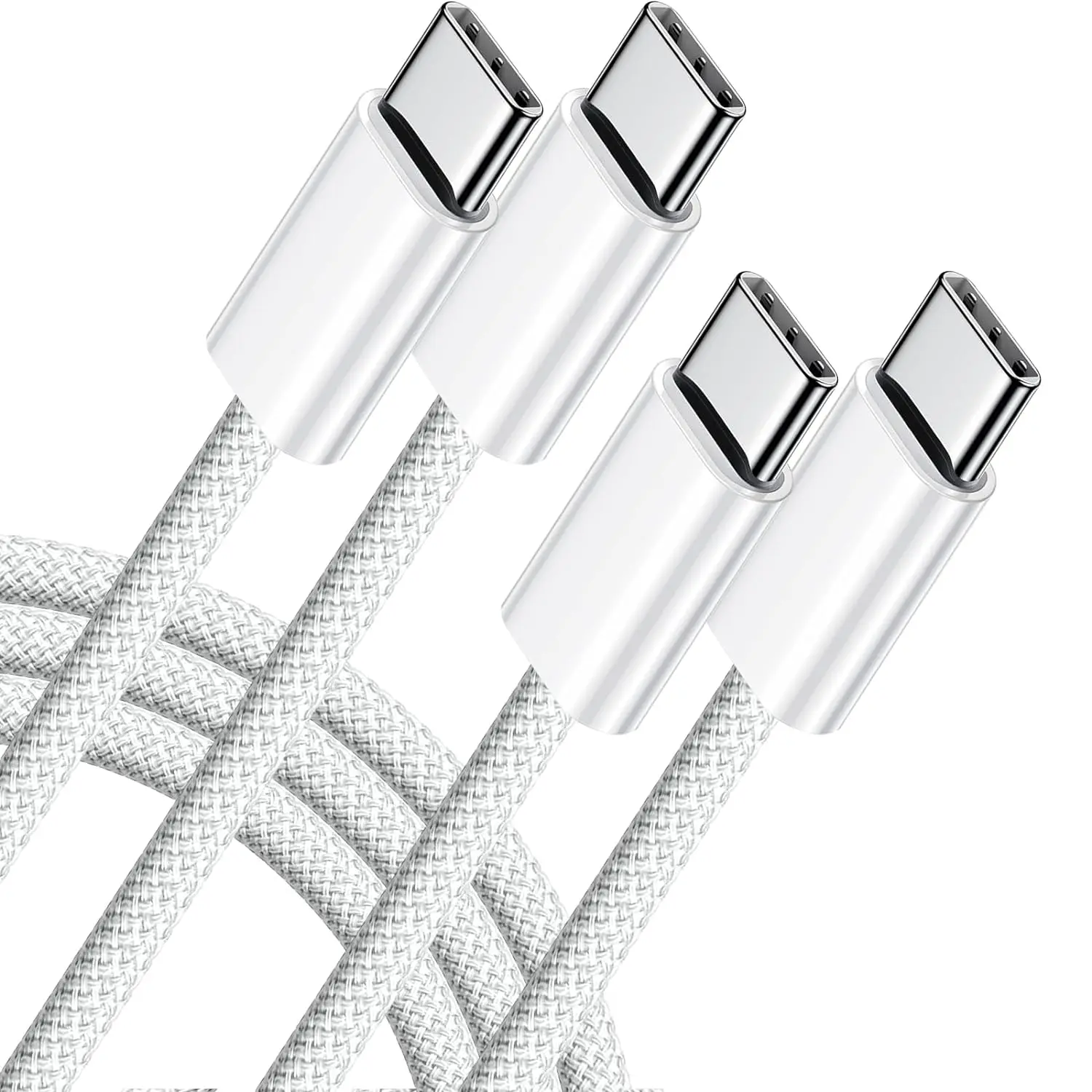 Cable de carga USB C a USB C para Apple iPhone 15, Cargador rápido de 6 pies de largo, Cable de alimentación para iPhone 15 Pro Max/MacBook Air, paquete de 2, 60W