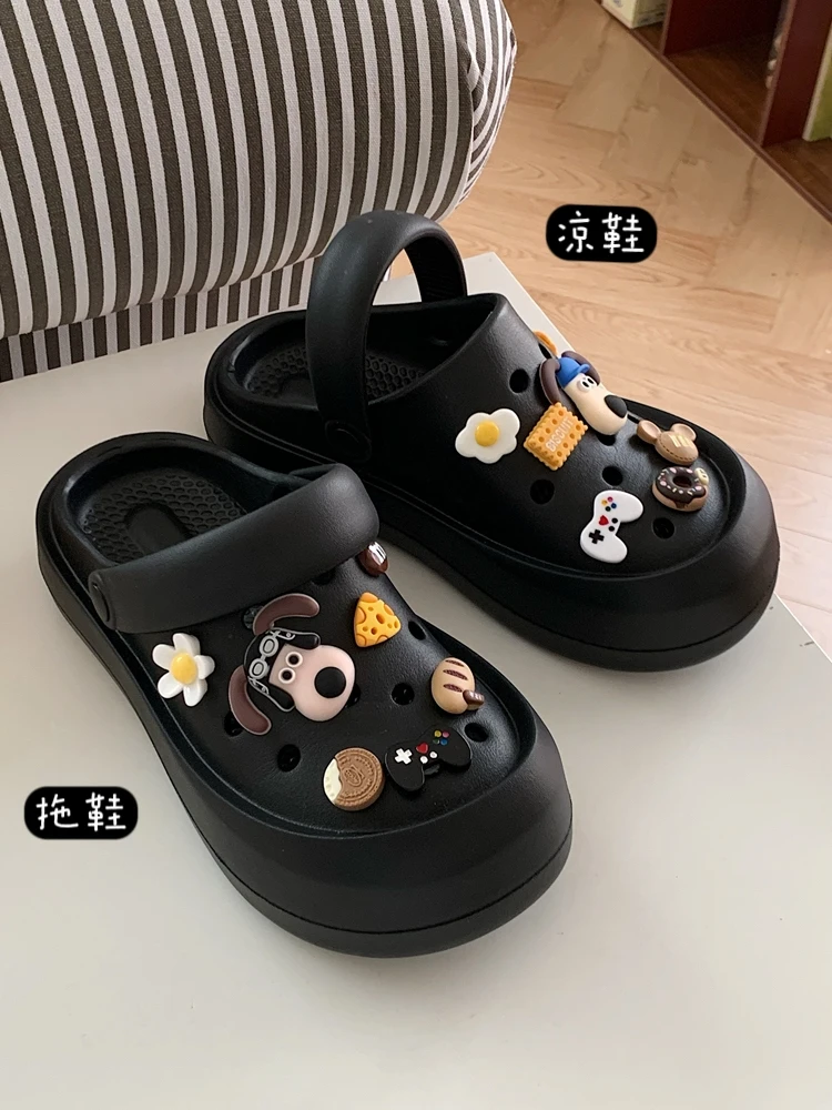 Women Man Slipper Hole Garden Shoes Slippers DIY Creative Dog Hole Shoes For Women To Wear Outdoors Slip Resistant And Versatile