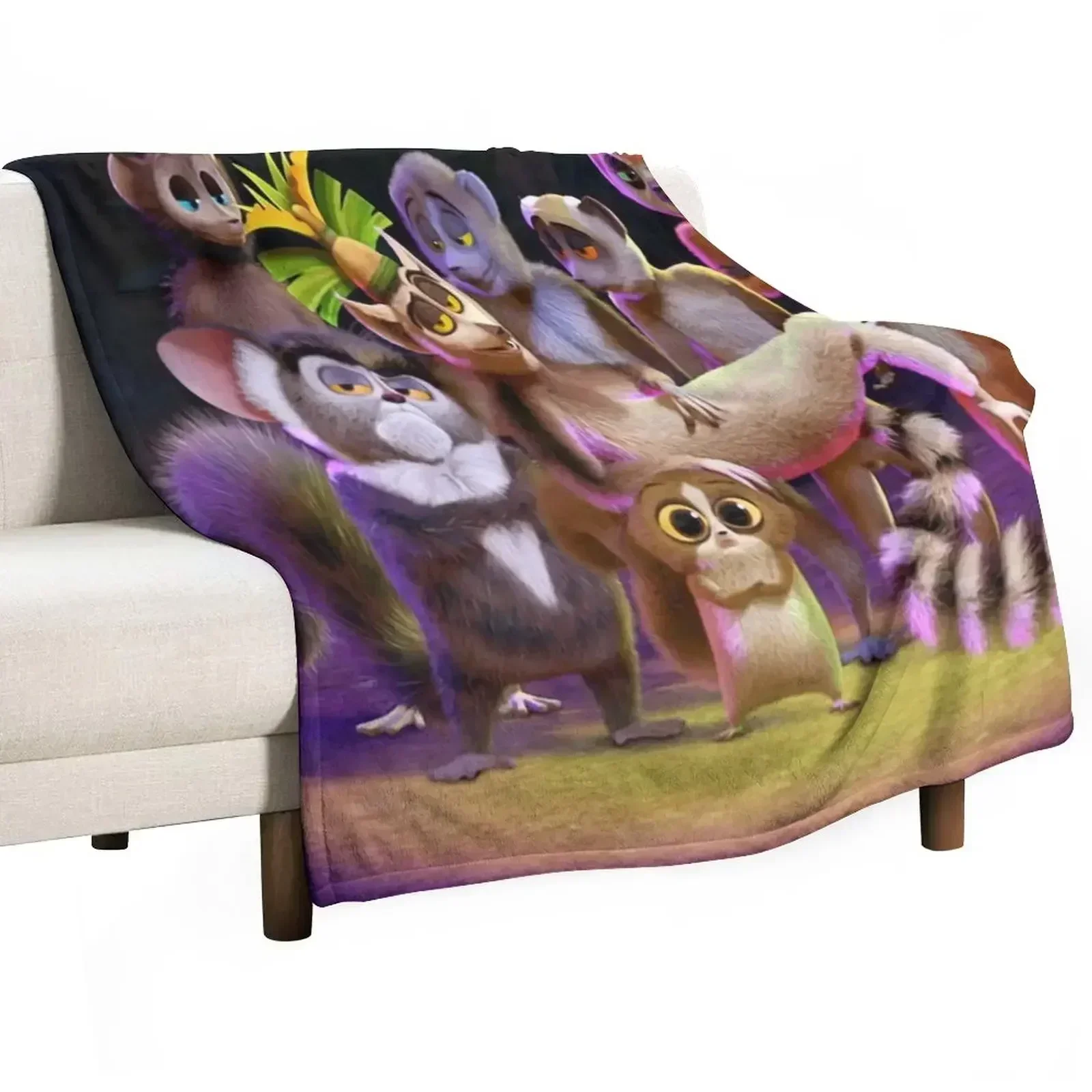 

All Hail King Julien Throw Blanket Year Round Soft Comfortable Blanket for Home