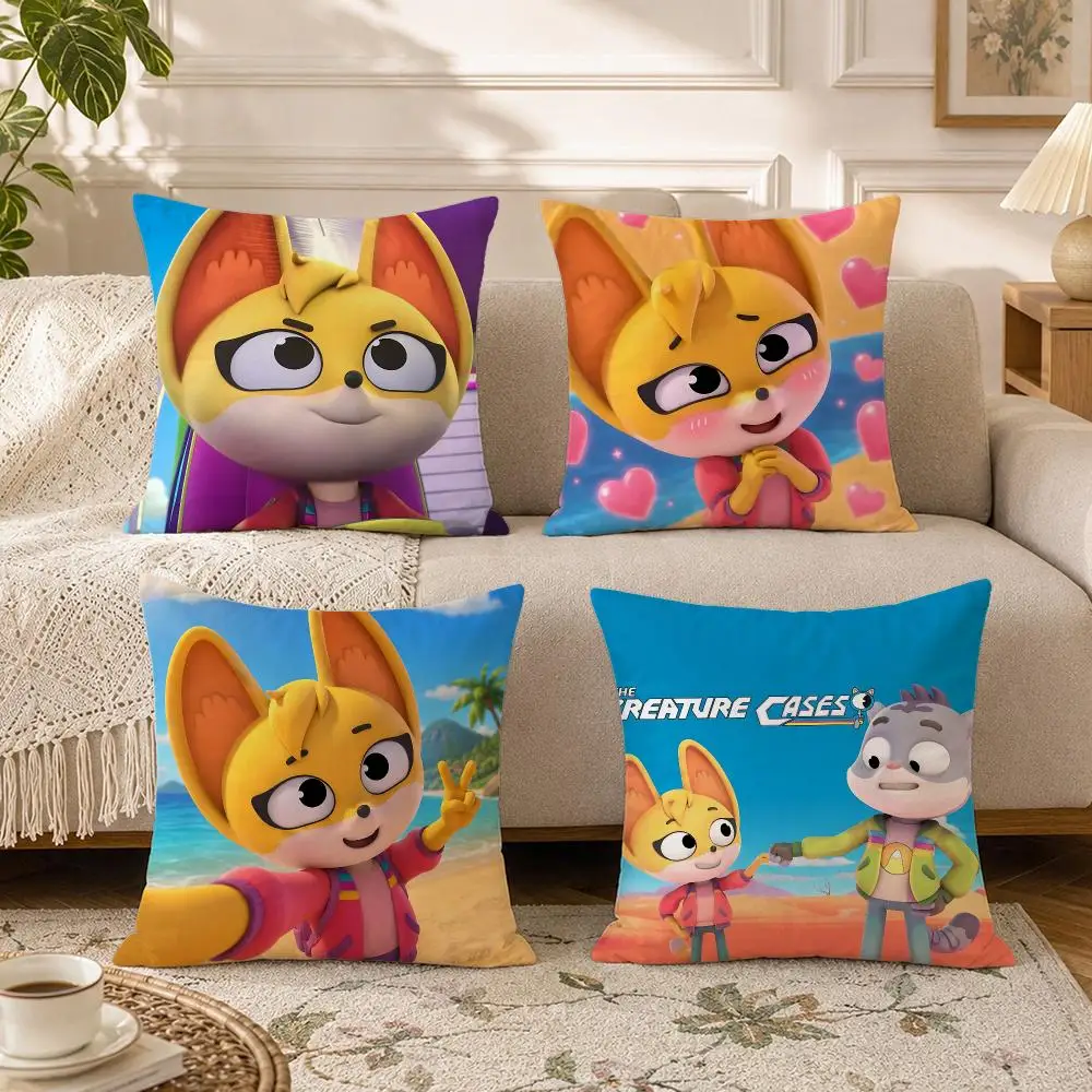 Animation-The Creature CasesS Cushion Cover Soft Square Throw Pillow Covers Set for Sofa Bedroom Car Home Decoration