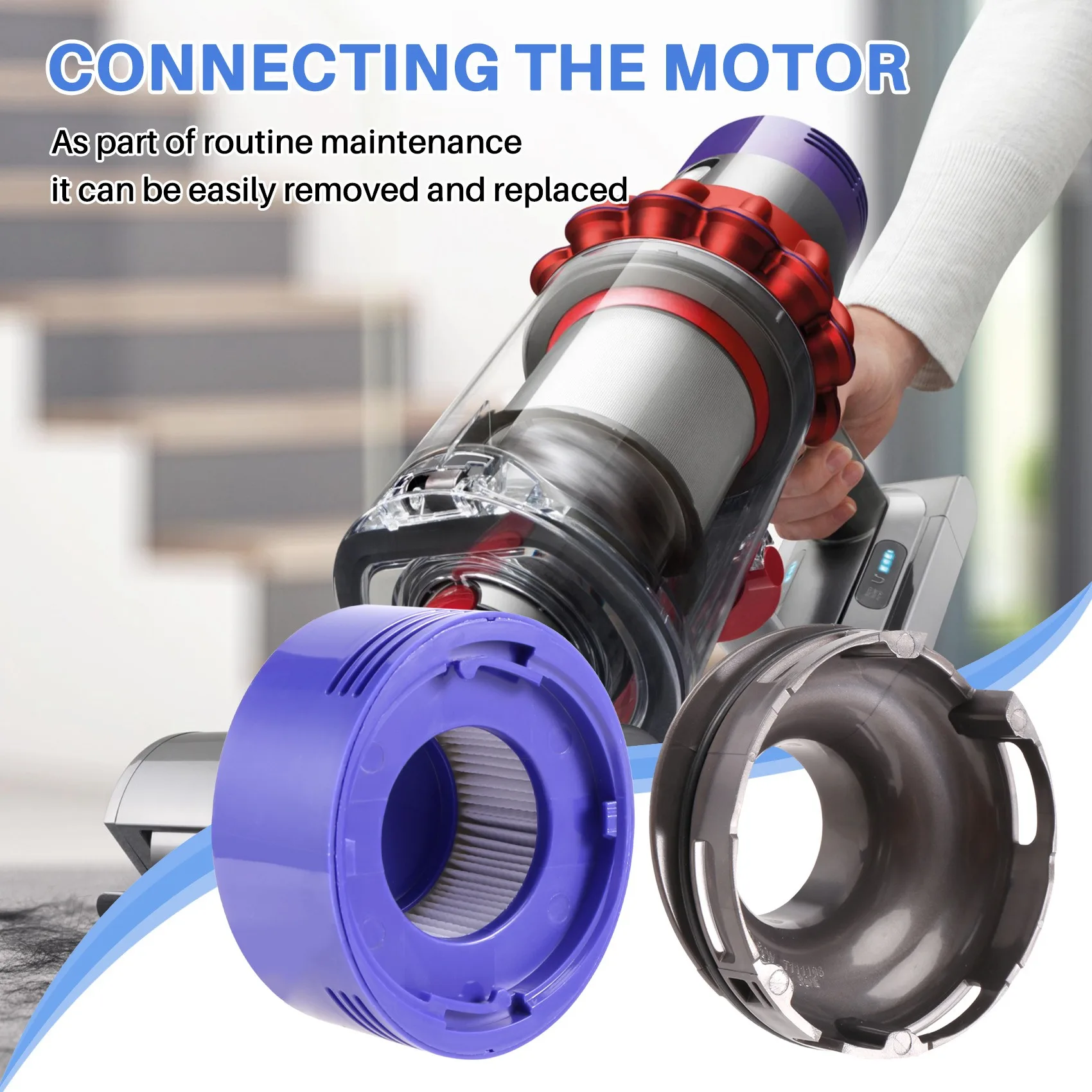 

ABHZ-задняя крышка двигателя, комплект задних фильтров для Dyson V7 V8, аксессуары для пылесоса, задняя крышка двигателя, задний фильтр