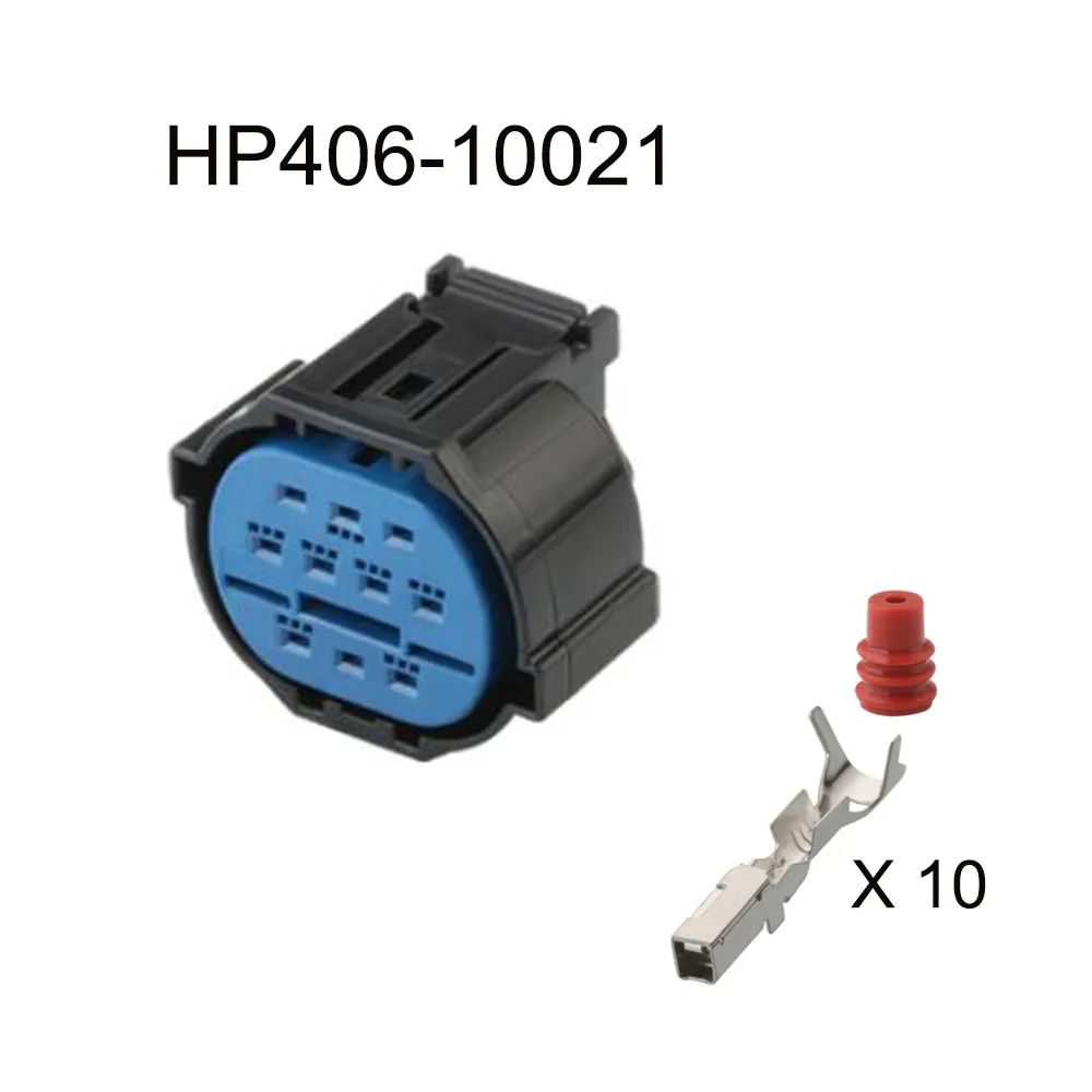 Imagem -03 - Impermeável Masculino e Feminino Fio Conector Terminal Automotivo Plug Vedação de Borracha 10 Pin Socket 100conjunto Hp48110021 Hp406-10021