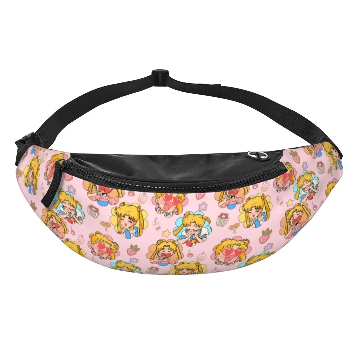 Custom Fashion S-Sailors M-Moons Mangas Japan Fanny Pack for Traveling Men Women Crossbody Waist Bag Phone Money Pouch