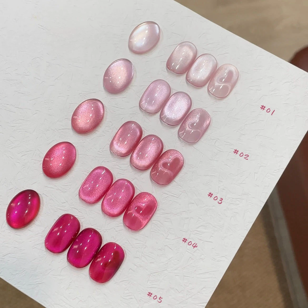 

5Colors 15ml Spring Summer Nail Art Ice Transparent Pink Cat Eye Nail Gel Polish Nail Salon Special Magnetic Gel For Manicure