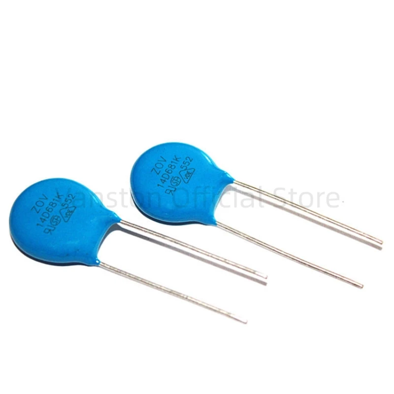 20pcs Direct Insertion Voltage Sensitive Resistor 14D681K 680V Accuracy ±10% Diameter 14MM 14D681-Lightning Protection