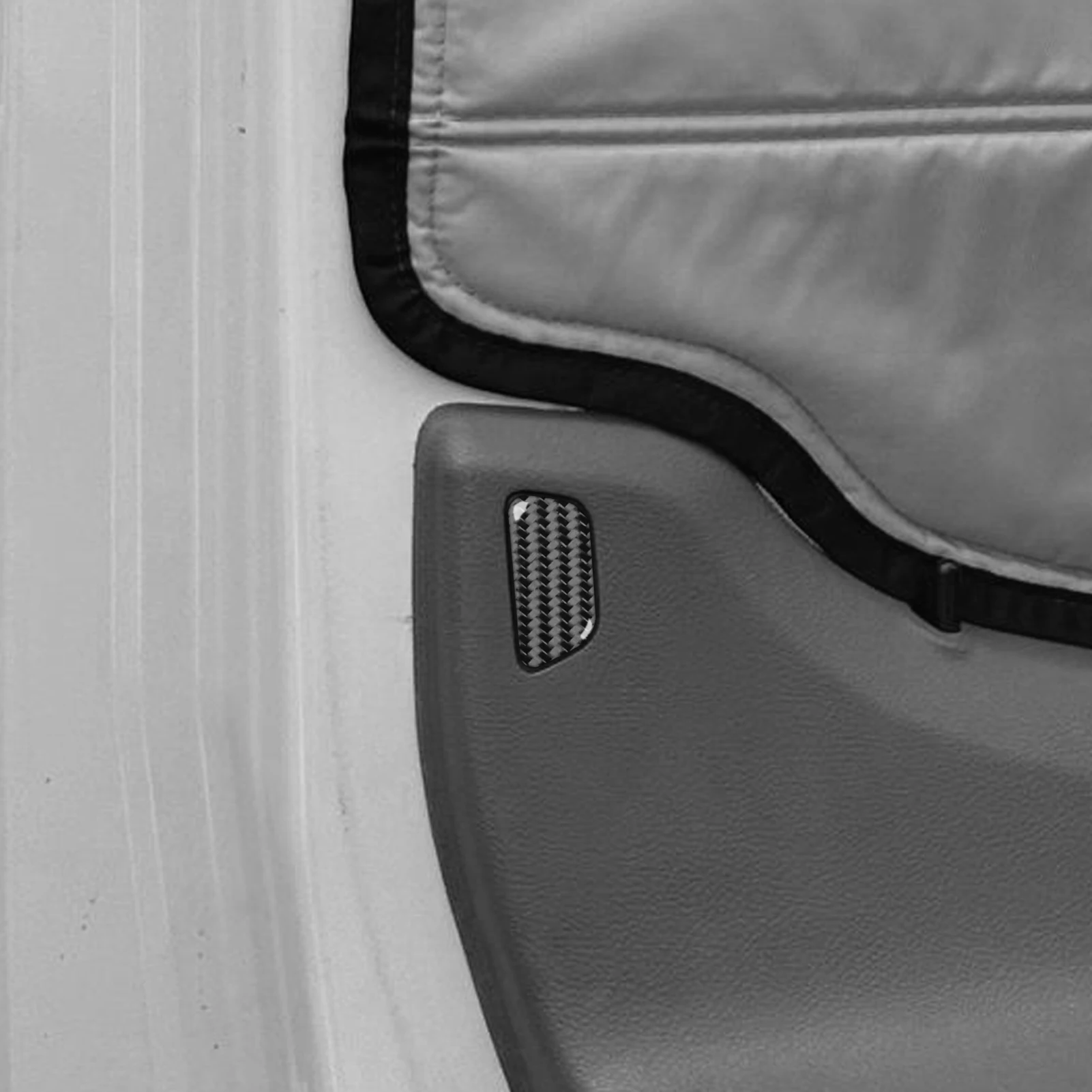 Car 4Pcs Door Lock Cover Carbon Fiber Protective Trim Stickers For Ford Transit 2014-2019 Interior Modification Accessories