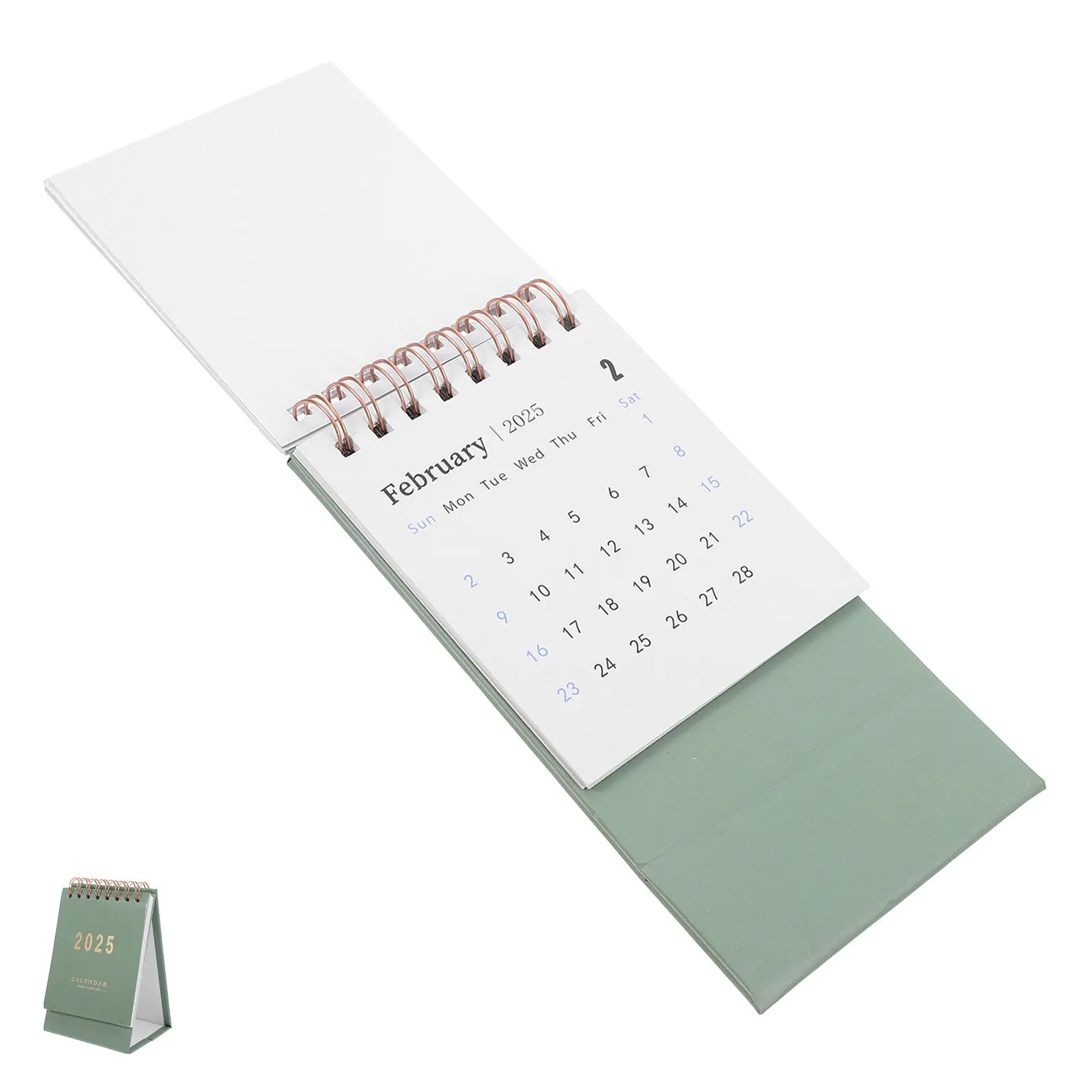 

2024-2025 Freestanding Flip Calendar Mini Office Calendar Smooth Writing Thick Paper Daily Planner for Teachers Students Desk