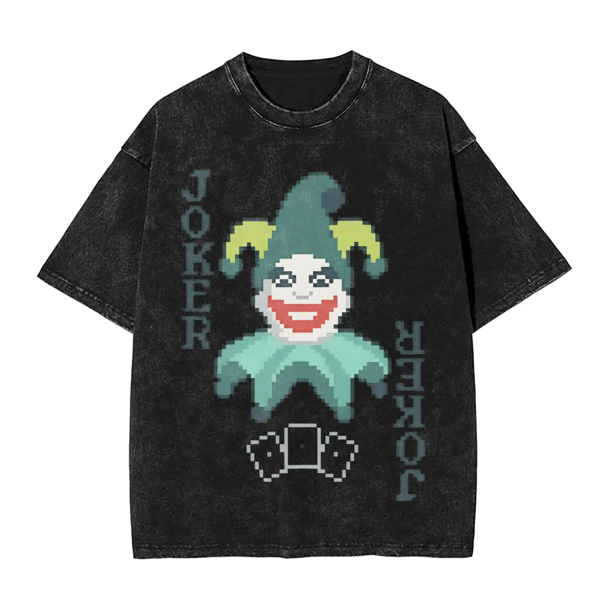 

Oversized Washed T-Shirt Balatros Game Card Loose T Shirts Trendy Cool Tee Shirt for Men Beach Aesthetic Printed Tops
