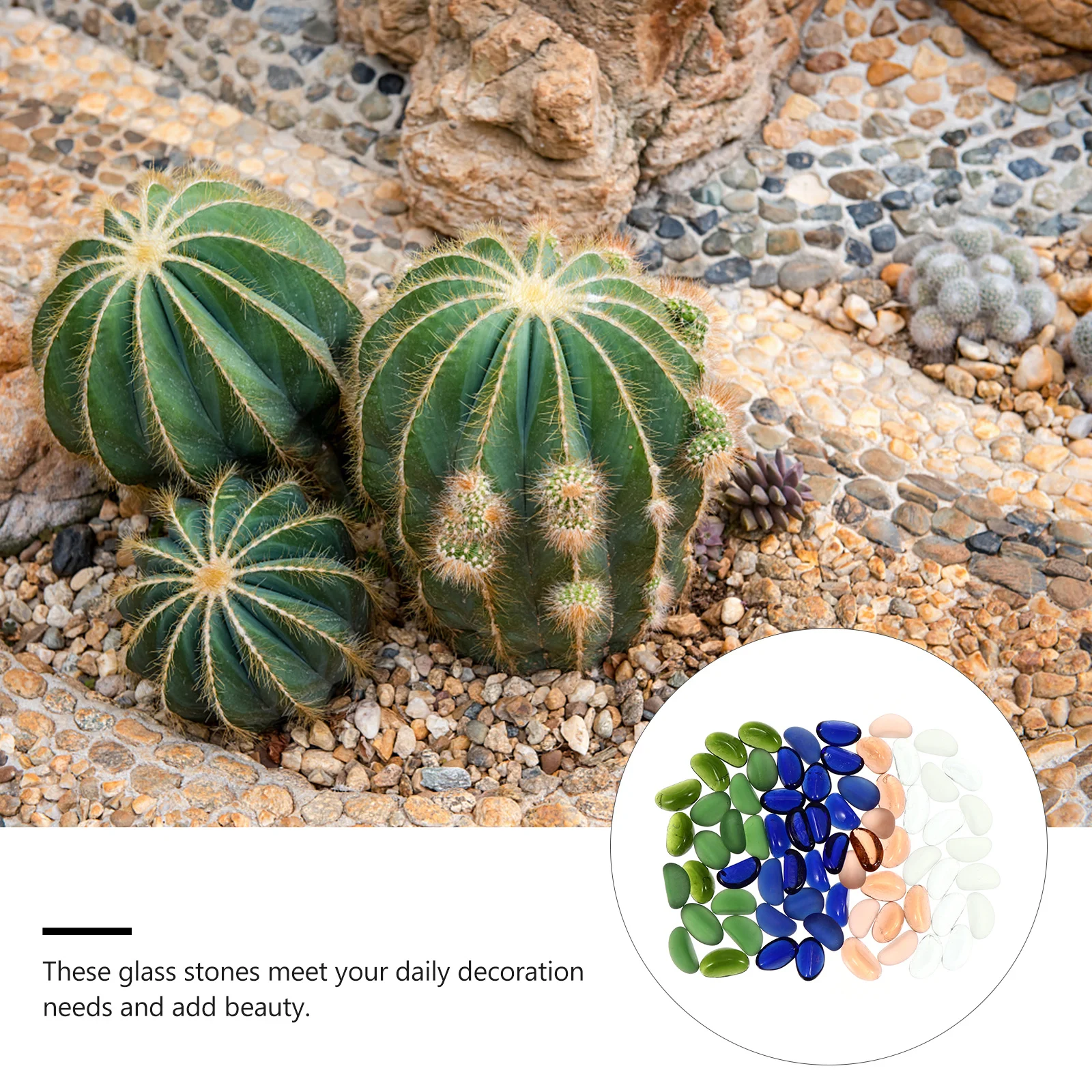 

1000G Decorative Stones Glass Frosted Smooth Fade Resistant Aquarium Stone for Fish Tank Landscape Water Garden Wedding