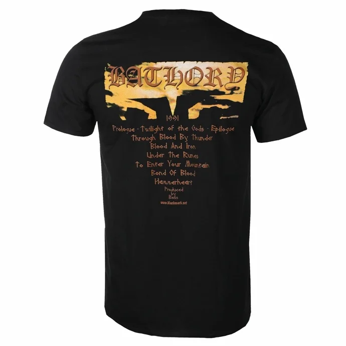 Bathory Twilight of The Gods Graphic T Shirt Men Women Vintage Viking Black Metal Band Front Back Print Classic Album Rock Music