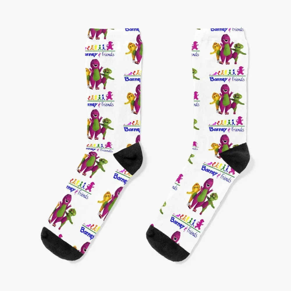 

Barney the dinosaur and friends Socks Soccer summer Men Socks Women's