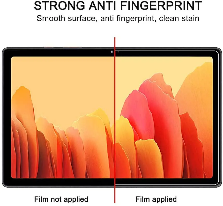 태블릿 화면 보호 강화 유리 커버, 삼성 갤럭시 탭 A7 2020 T500 T505 10.4 인치 전체 커버 스크린, 2 개